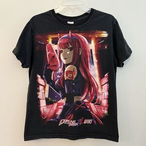 Thessh Darling In The Franxx Wiki Black T Shirt Anime Mens M Image Both Sides